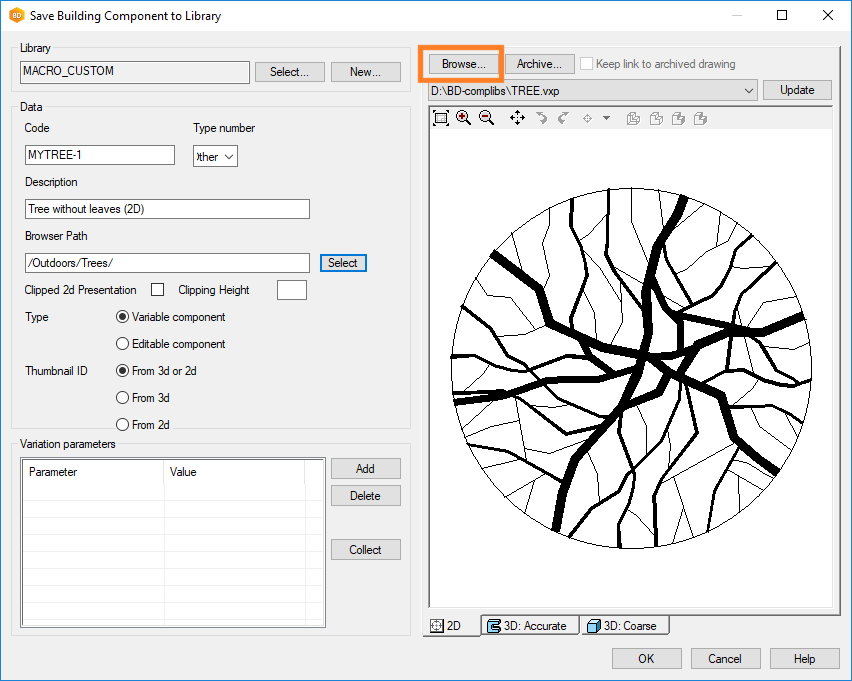 Add a 2D Component to the Component Library