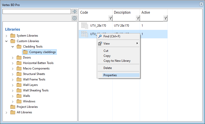 Create a Wall Cladding Tool Library